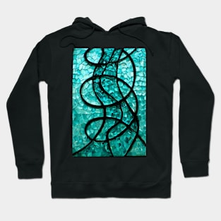 Modern Blue Stained Glass Hoodie